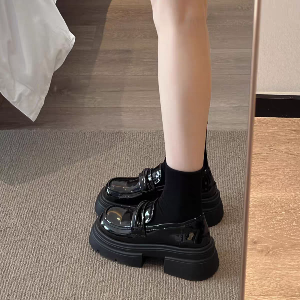 厚底小皮鞋 樂福鞋 皮鞋 厚底樂福鞋 方頭紳士鞋 牛津鞋 復古英倫風皮鞋 學生鞋 紳士鞋 牛津鞋 D418 D419-細節圖3