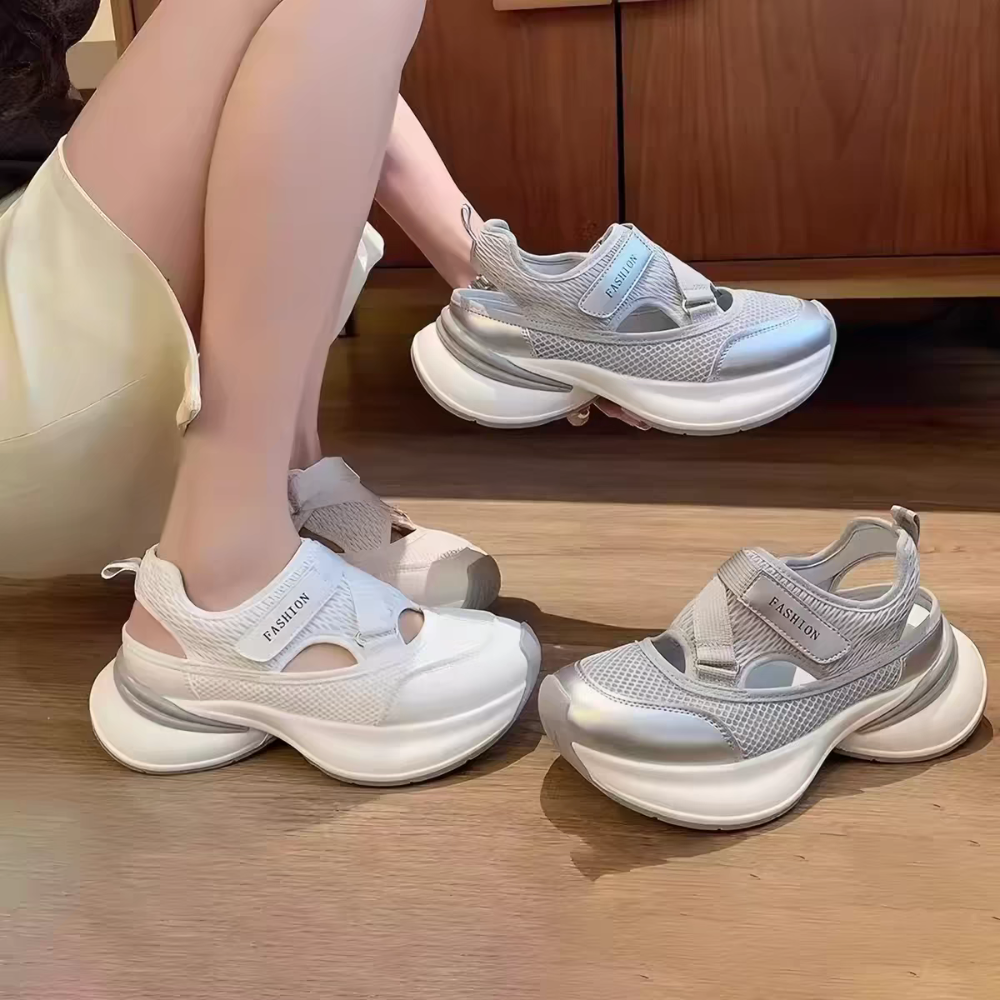 復古厚底瑪麗珍鞋 小白鞋 厚底鞋 老爹鞋 增高 休閒鞋 運動鞋 平底鞋 帆布鞋 透氣氣墊鞋 H520-細節圖2