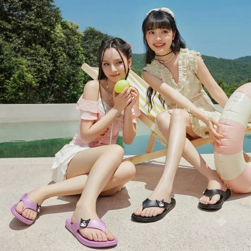 整雙防水 夾腳拖 三麗鷗 人字拖鞋女 人字拖 防水 防滑 室外 拖鞋 夾腳拖鞋 夾腳拖鞋 沙灘鞋 拖鞋女824750-細節圖2