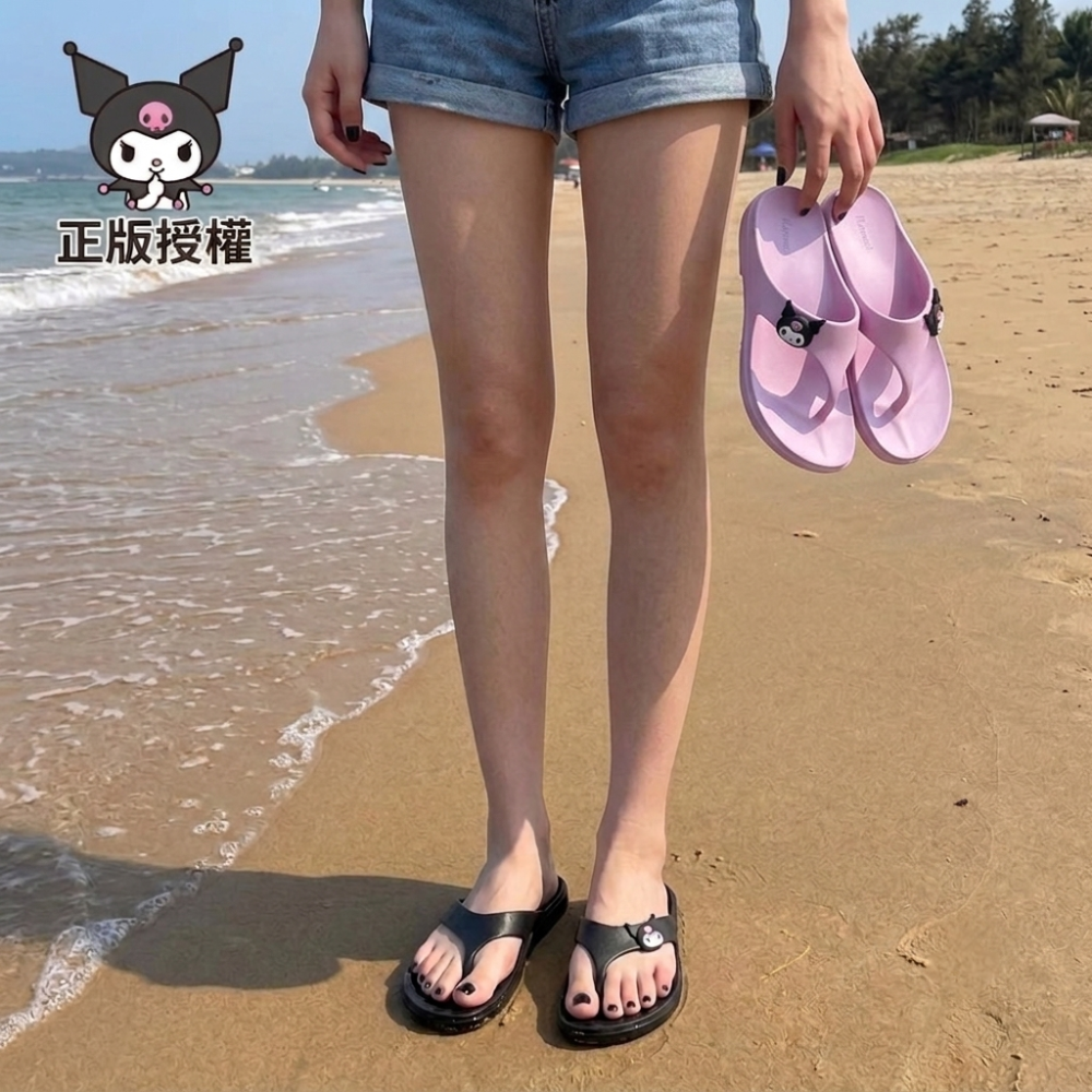 整雙防水 夾腳拖 三麗鷗 人字拖鞋女 人字拖 防水 防滑 室外 拖鞋 夾腳拖鞋 夾腳拖鞋 沙灘鞋 拖鞋女824750-細節圖6