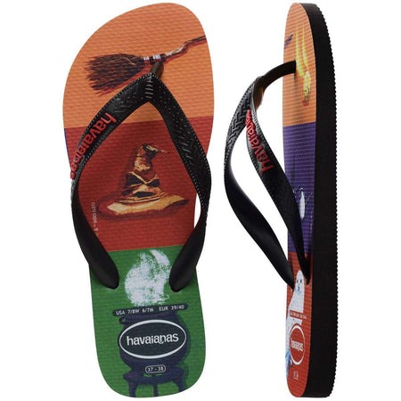 havaianas 哈瓦仕 男女拖鞋 Harry Potter 哈利波特 黑美 飛天車 分類帽 情侶拖鞋 人字拖 夾腳拖-細節圖7