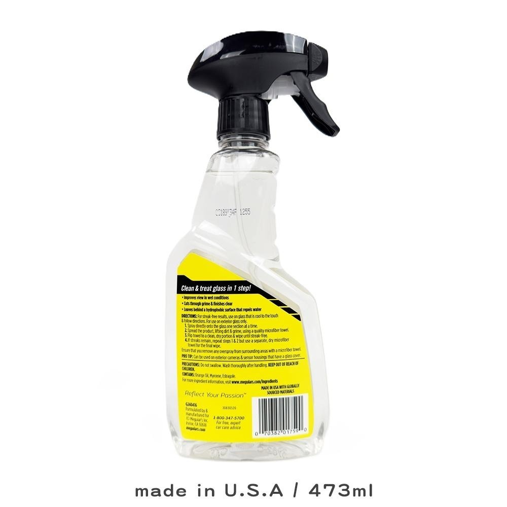 Meguiar＇s 美光 終極玻璃清潔撥水劑 G240416 473ml 潑水鍍膜 二合一 清潔兼保護 疏水配方 視野清-細節圖2