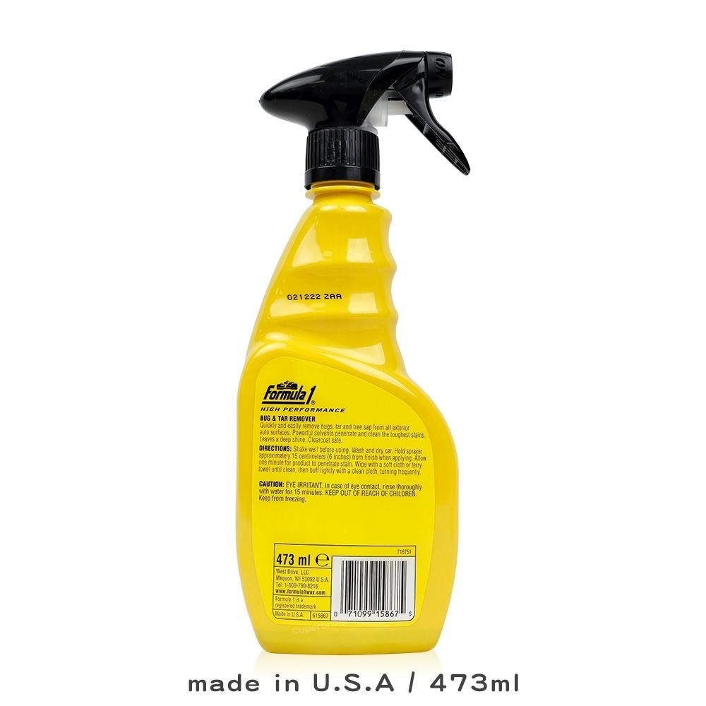 Formula 1 蟲屍柏油清潔劑 F615867 473ml 快速去除鳥糞 樹汁 柏油 殘膠 蟲屍分解 不刮漆 不留白-細節圖2