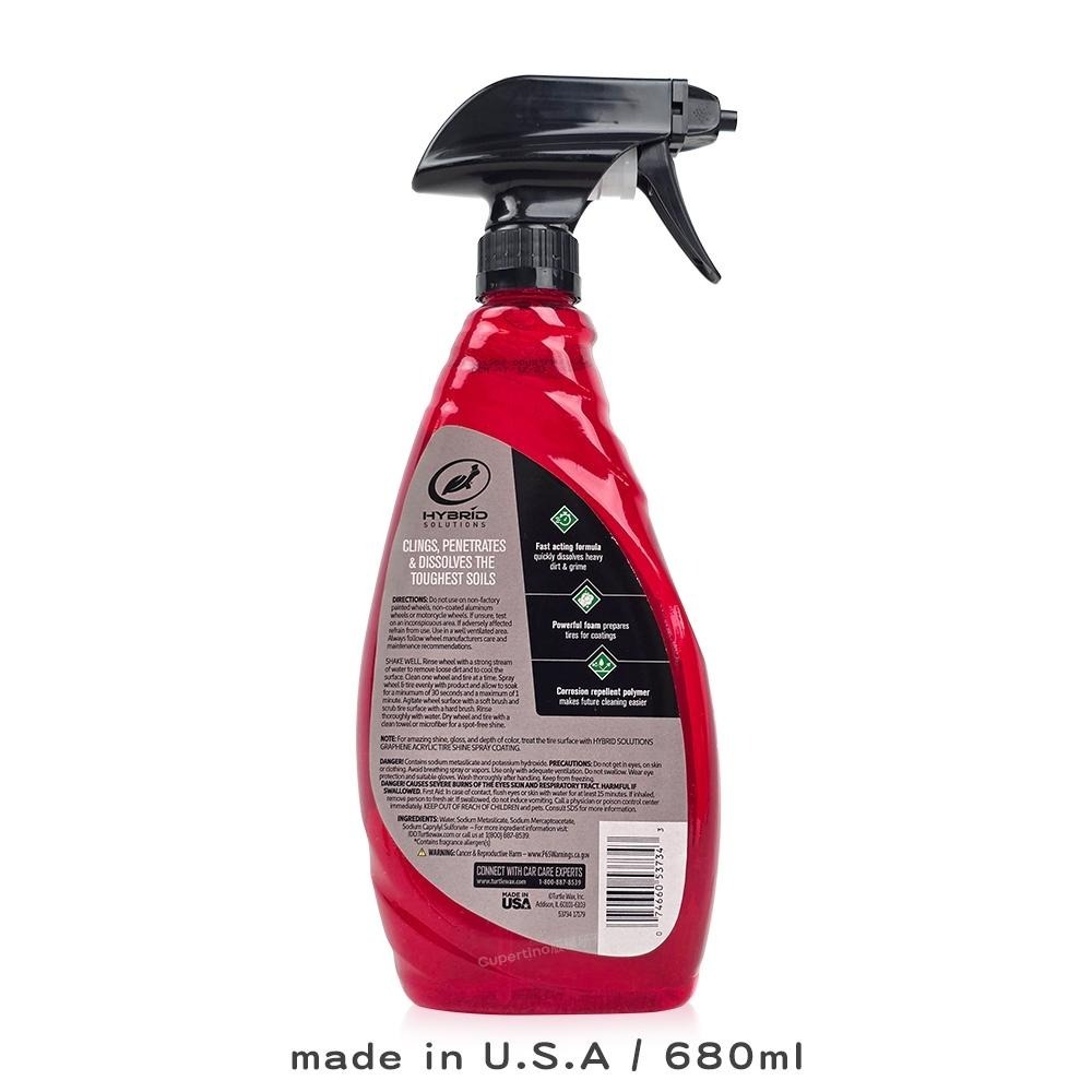 Turtle Wax 龜牌 超強泡沫輪圈輪胎雙效清潔劑 53734 680ml 鋼圈清潔劑 鋁圈清洗 輪胎除油 洗車用品-細節圖2