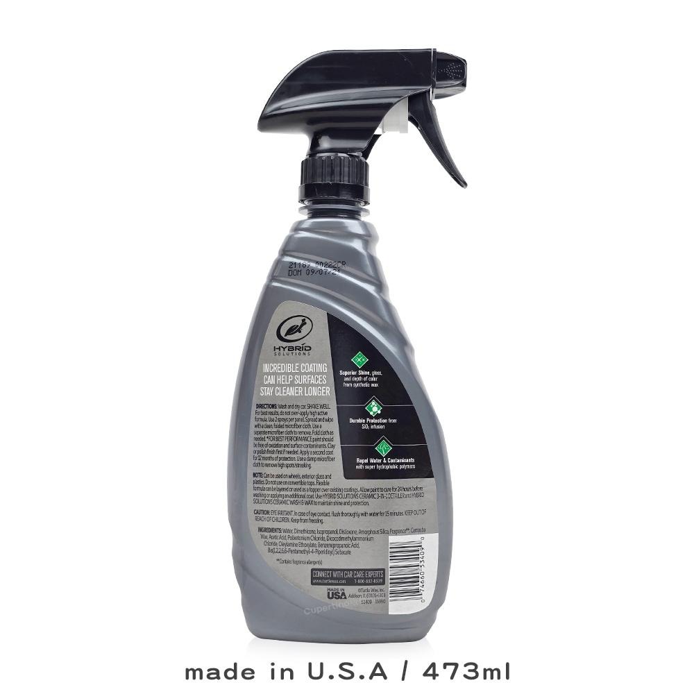Turtle Wax 龜牌 陶瓷噴蠟 53409 473ml 陶瓷鍍膜 噴霧蠟 鍍膜維護劑 SiO2 封體劑 超強撥水-細節圖2