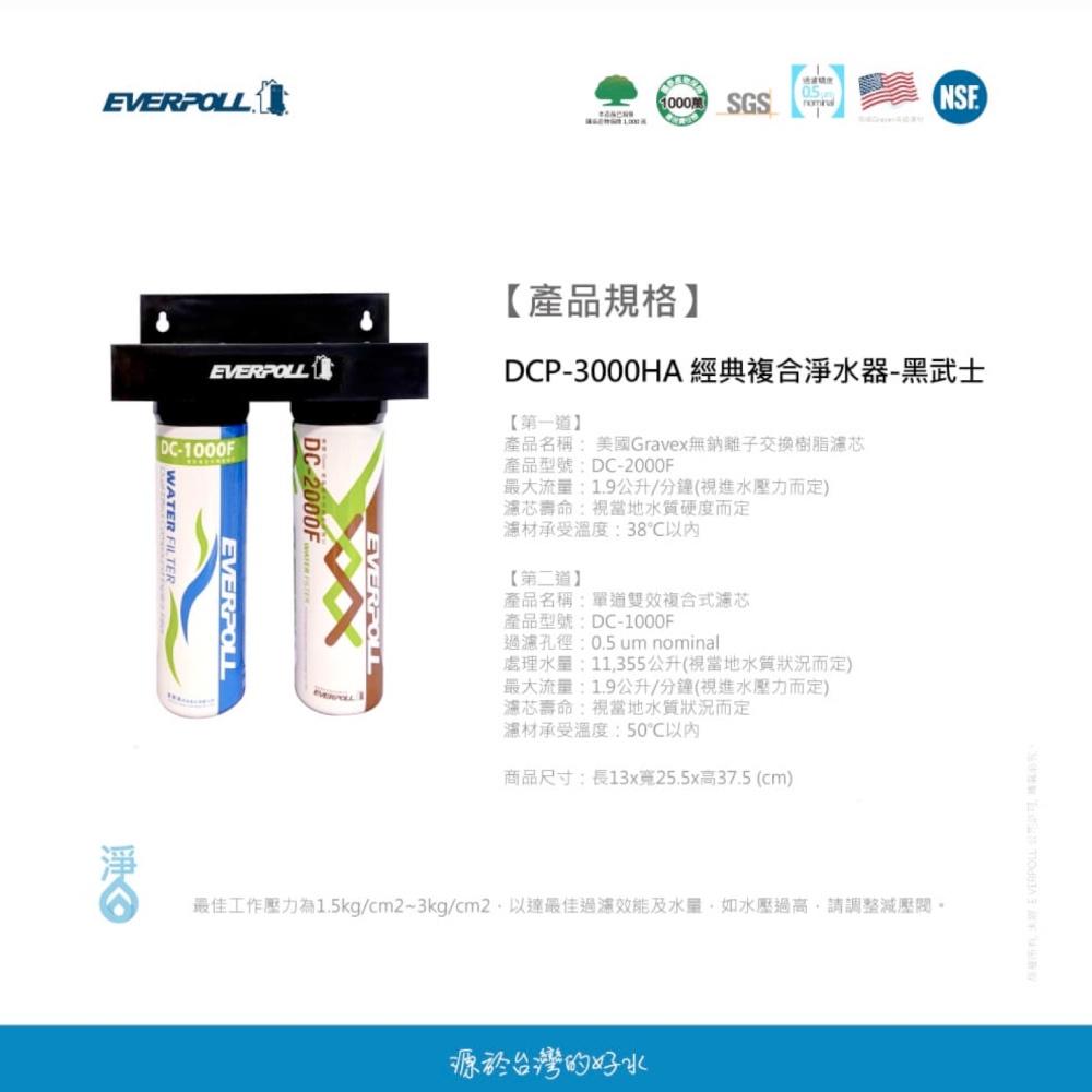 【EVERPOLL】EVB-298-E + DCP-3000HA 廚下型雙溫UV觸控飲水機 升級加強除垢全效淨水組-細節圖5