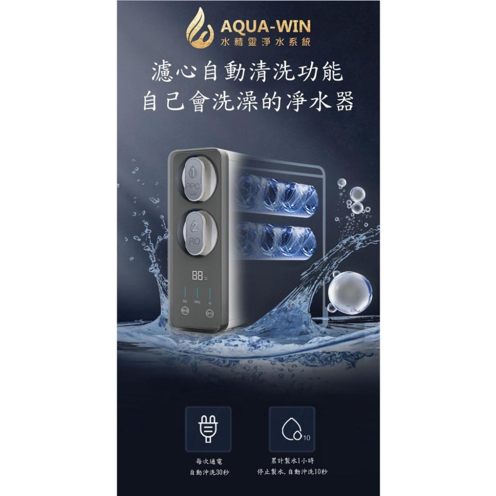 【水精靈淨水系統】AQUA-WIN AW-1901 500G直輸純水RO機  無桶式-細節圖3