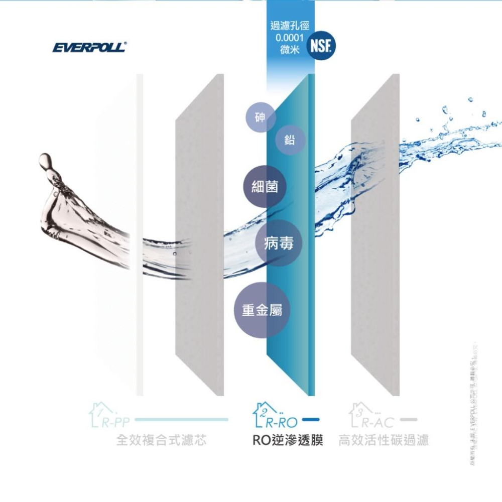 【EVERPOLL】RO-500 / RO-600 R-RO RO逆滲透膜 RO500 RO600 500 600-細節圖3