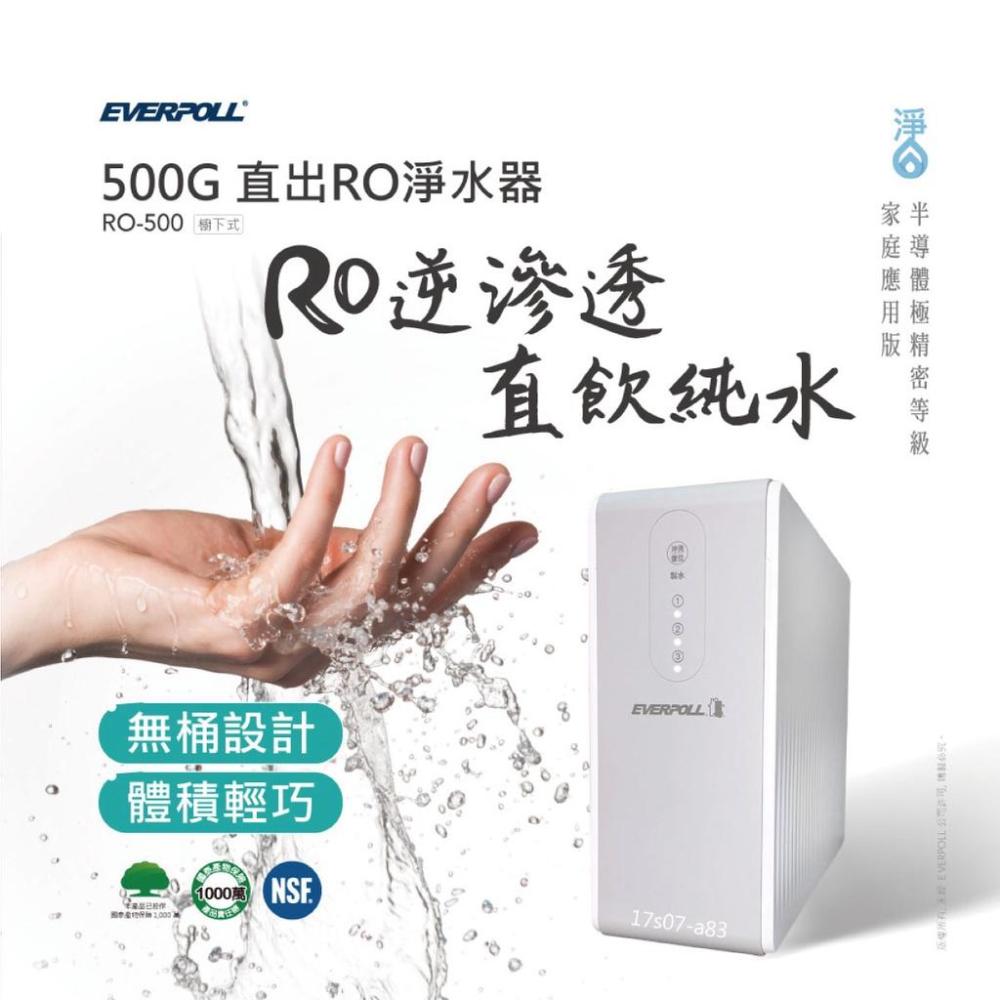 【EVERPOLL】RO-500 升級RO-600直出RO淨水器 直輸機 大水量 直出直飲 ro500 RO500 大山-細節圖2