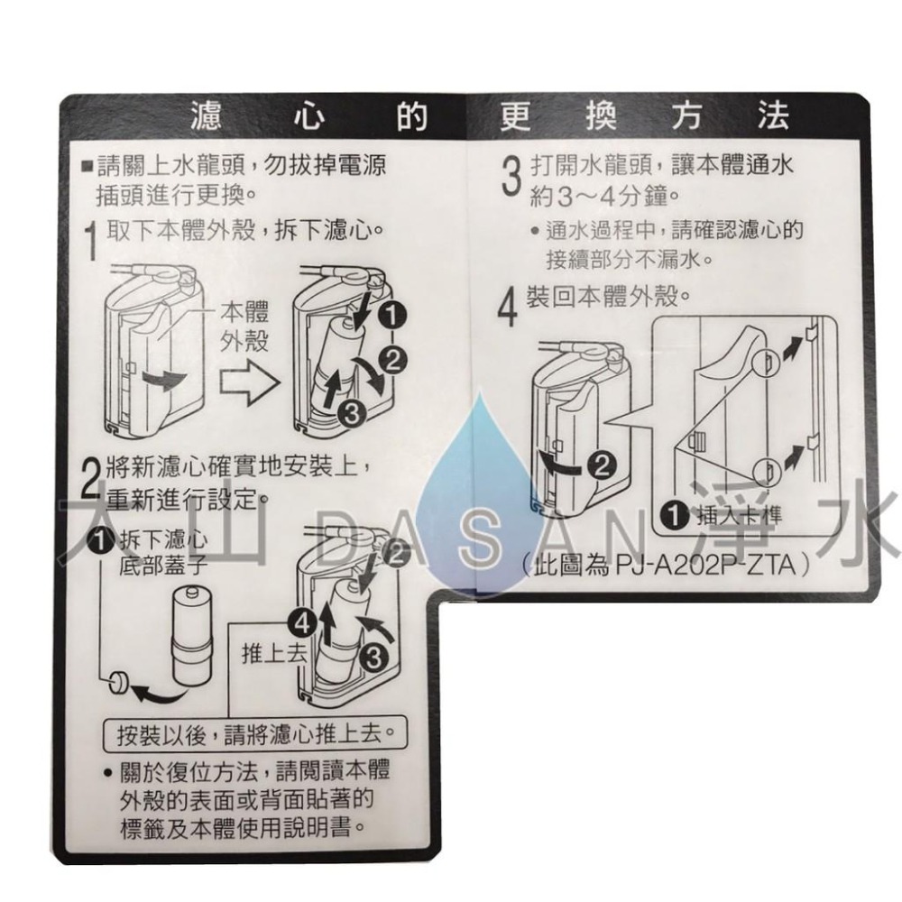 【國際牌】Panasonic P-37MJRC P37MJRC 鹼性離子整水器 電解水專用 濾芯 濾心 單入裝 大山淨水-細節圖5