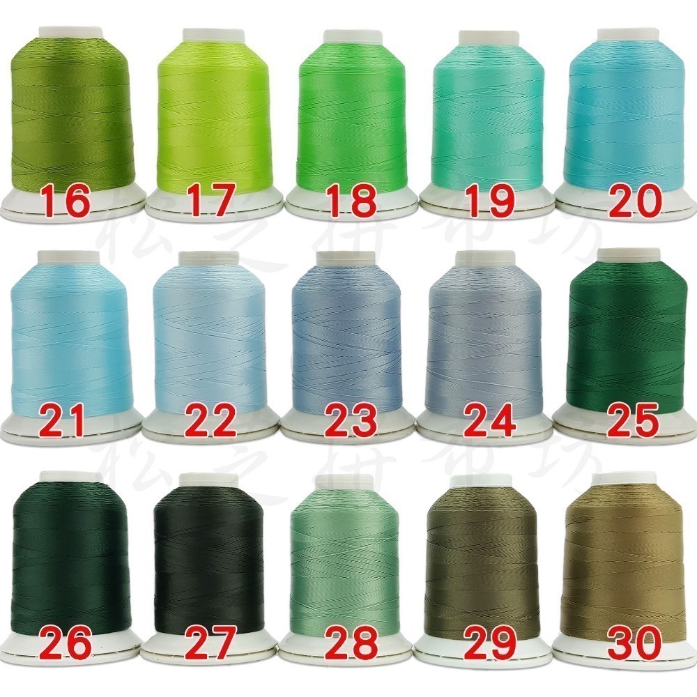 新色系 任選15顆  polyester 75D/3 長纖系列 3股車縫線、刺繡線 700M【96色全套】-細節圖3