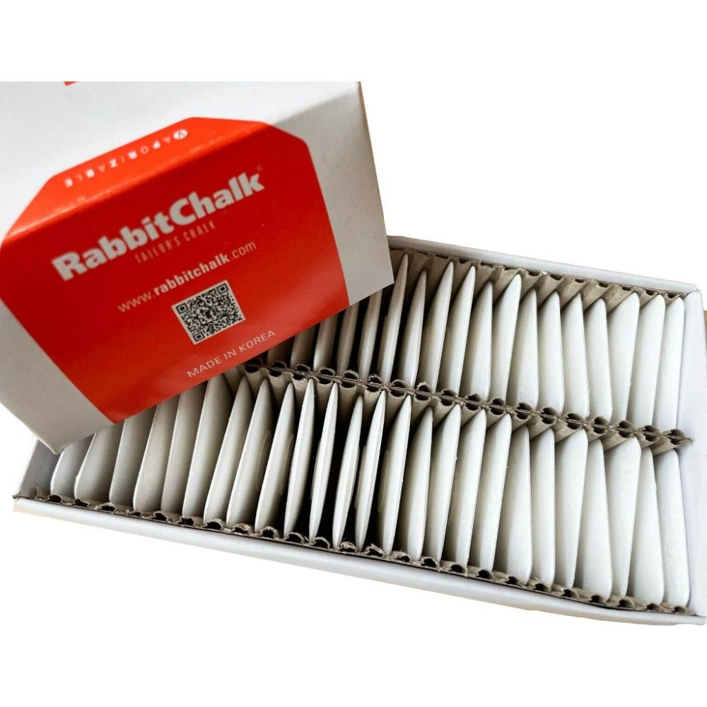 【50片入】正品 原裝進口 韓國 RABBIT CHALK 玉兔牌 隱形粉土餅 隱形 劃粉 記號  熨斗一燙即可消失-細節圖2