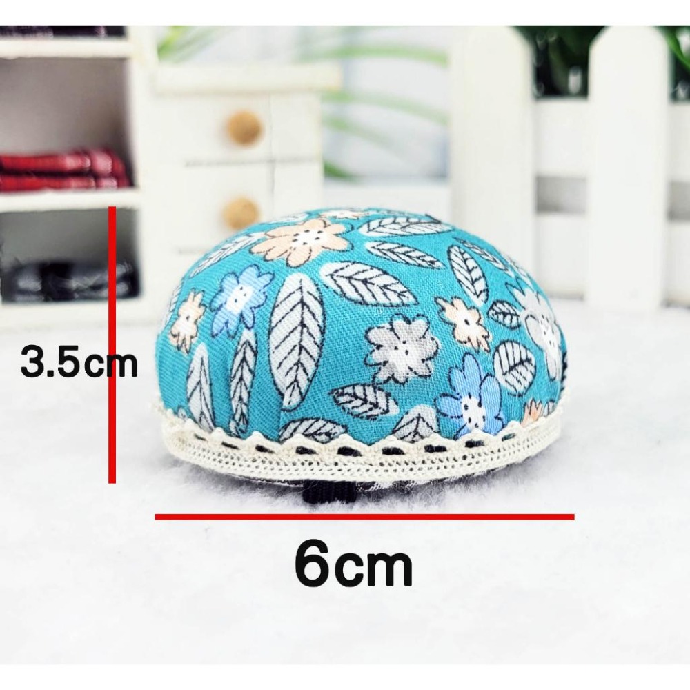 田園風 手腕針包 針插 針包 裁縫工具 針紮珠針插包 針插包 針插墊 DIY針墊 6cm【花色 隨機出貨】-細節圖2