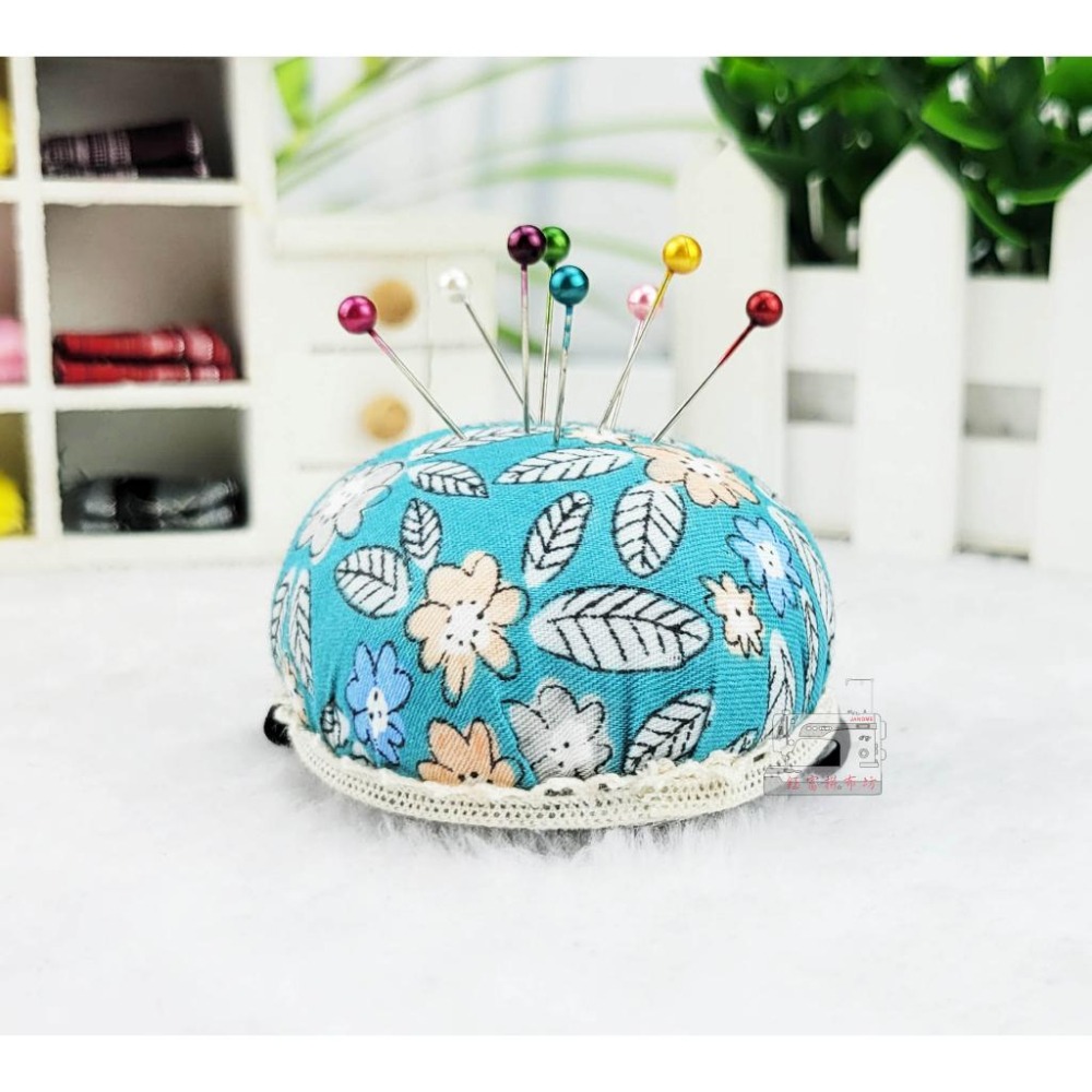 田園風 手腕針包 針插 針包 裁縫工具 針紮珠針插包 針插包 針插墊 DIY針墊 6cm【花色 隨機出貨】-細節圖3