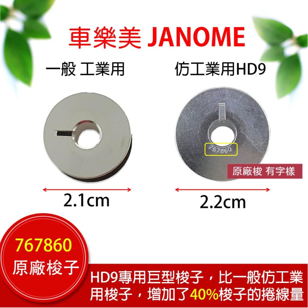 JANOME 原廠梭子  仿工業車  HD9 專用 巨型 梭子  鋁合金 【長槽】5入/包-細節圖2