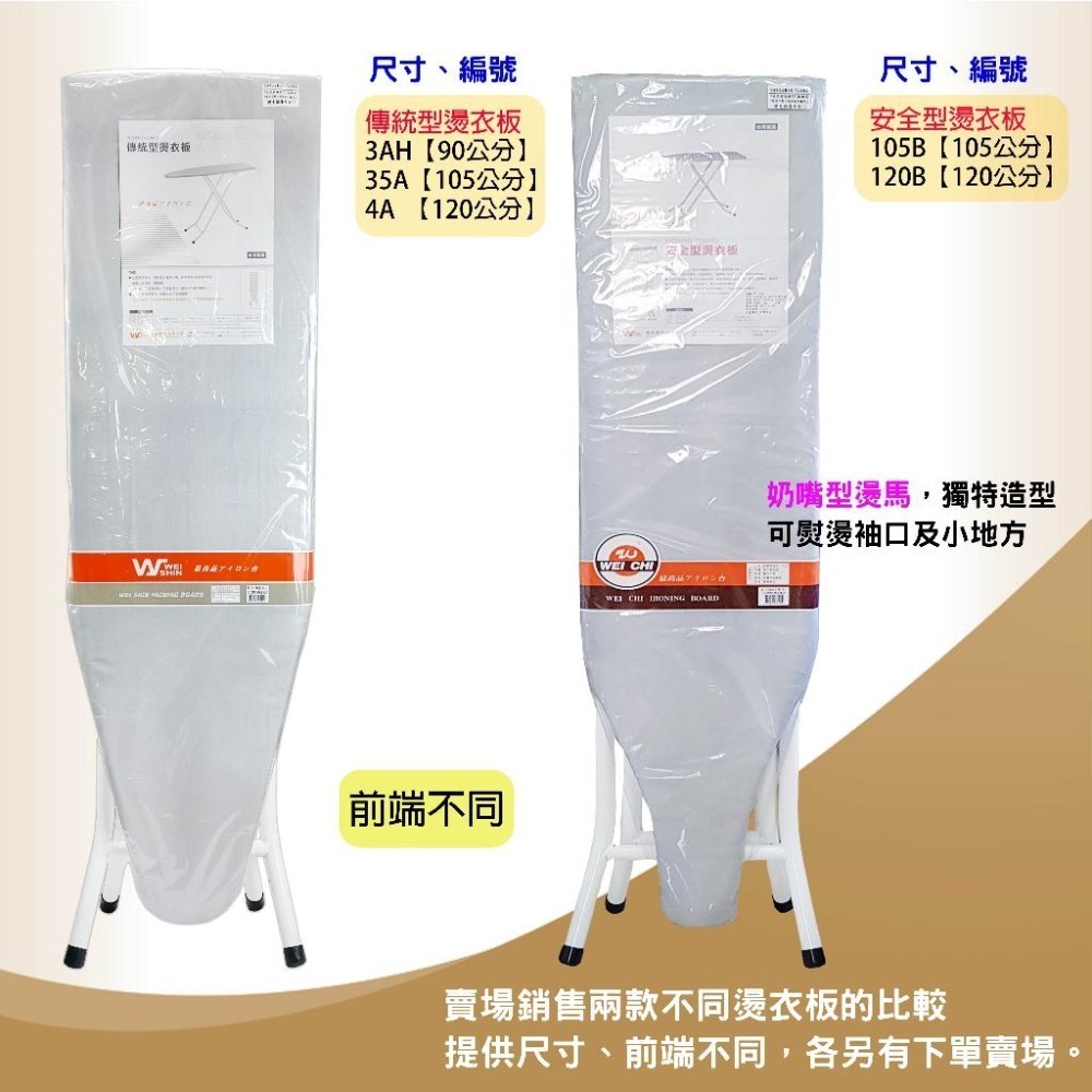 傳統型燙衣板 WS-120D 特大型站立式 燙袖子專用 燙馬 防熱布 防熱效果【長120 x 寬35 cm】松芝拼布坊-細節圖6