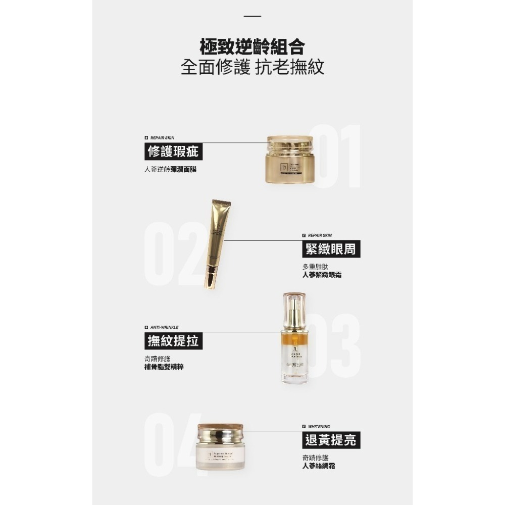 人蔘頂級撫紋四件組｜全方位抗老 有感逆齡修護-細節圖3