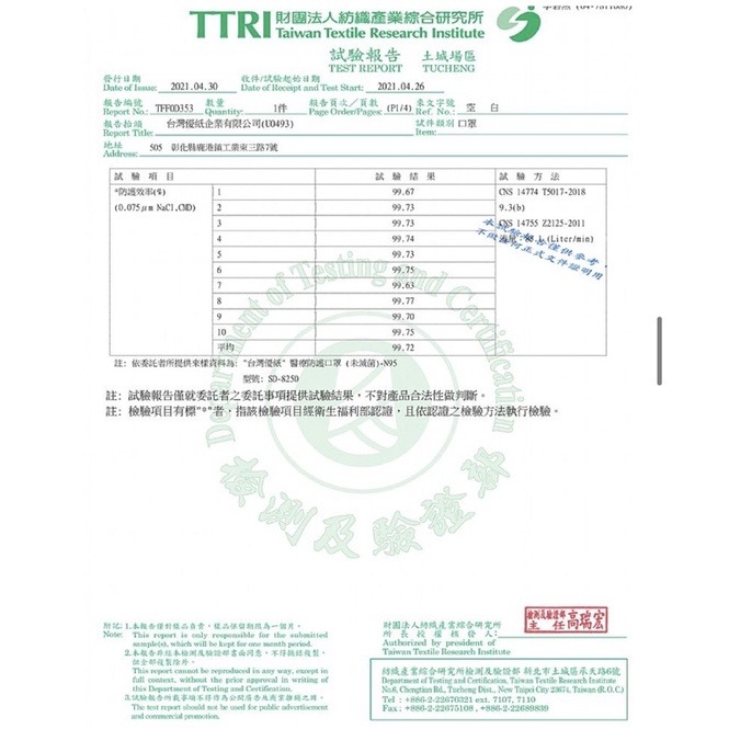 “台灣優紙＂ N95醫療口罩 (未滅菌) N95 TN95 成人立體口罩 單片裝-細節圖6