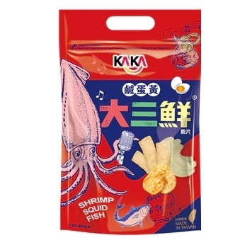 KAKA全系列 醬燒蝦餅 魷魚捲 薯條 海鮮燒 團聚零食 彭湃分享包 台南 安平 蝦餅名產 過年伴手禮 露營出遊必備零食-細節圖3