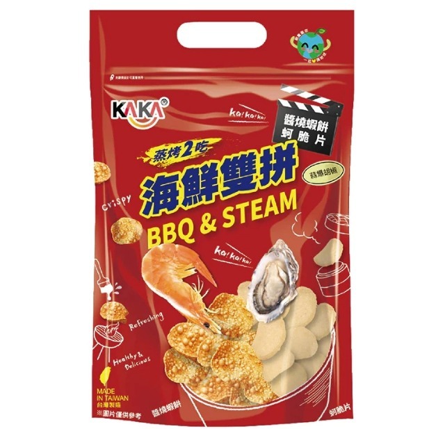 KAKA全系列 醬燒蝦餅 魷魚捲 薯條 海鮮燒 團聚零食 彭湃分享包 台南 安平 蝦餅名產 過年伴手禮 露營出遊必備零食-規格圖11