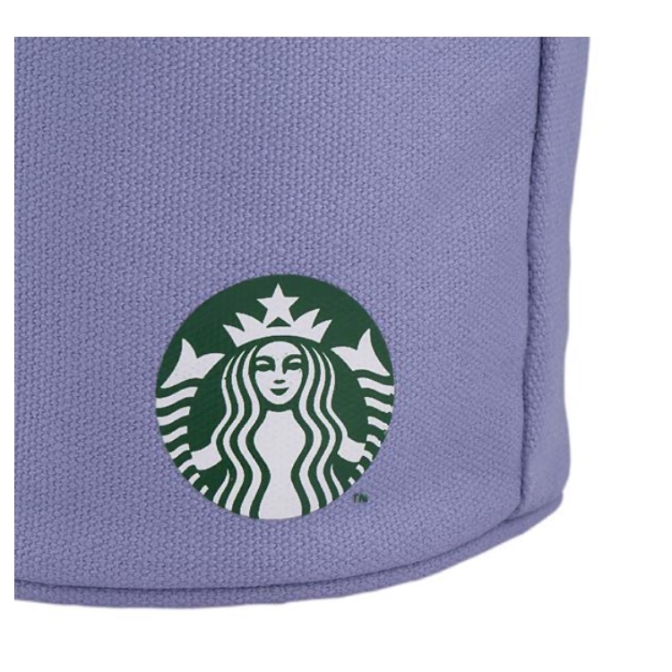 ￼星巴克紫女神筒型隨行杯袋 星巴克女神隨行杯袋 棉麻手提袋 星巴克飲料提袋 星巴克女神手提袋 單杯提袋-細節圖4