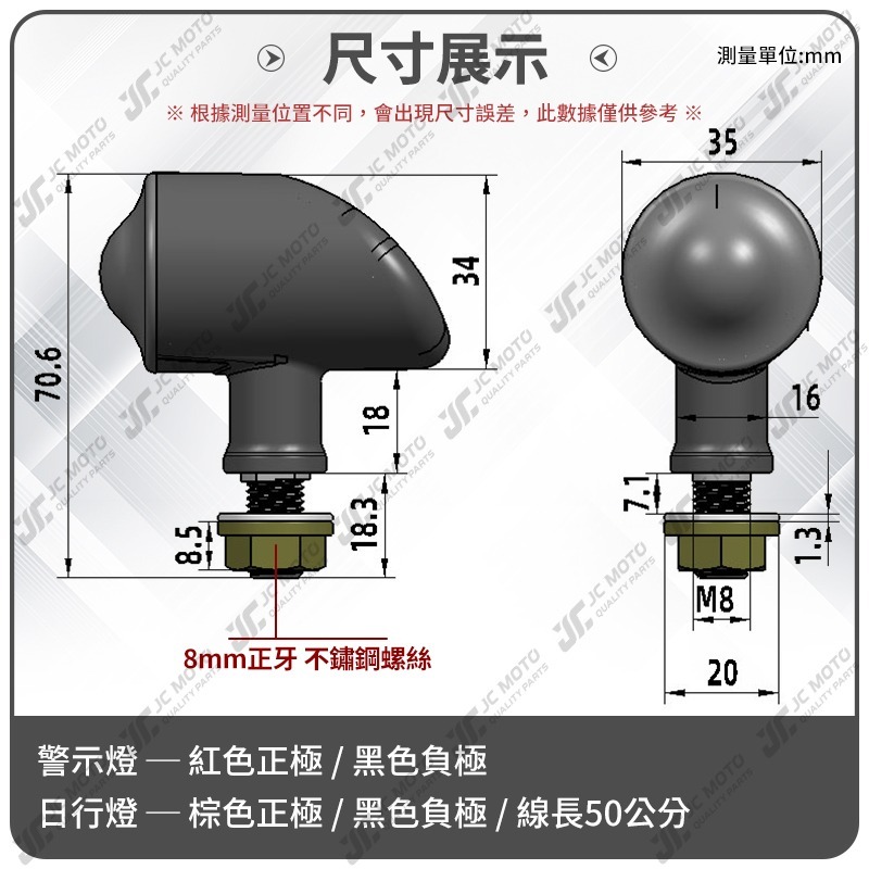 【JC-MOTO】 靈獸 M3 方向燈 LED方向燈 日行燈 定位燈 晝行燈 LED燈 方向灯 日行灯-細節圖4