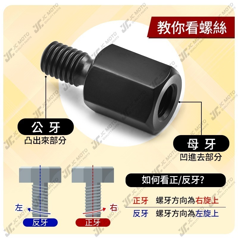 【JC-MOTO】 後視鏡 後照鏡 轉接 增高 加高 增高螺絲 延長螺絲 M8 M10 手機架螺絲-細節圖6