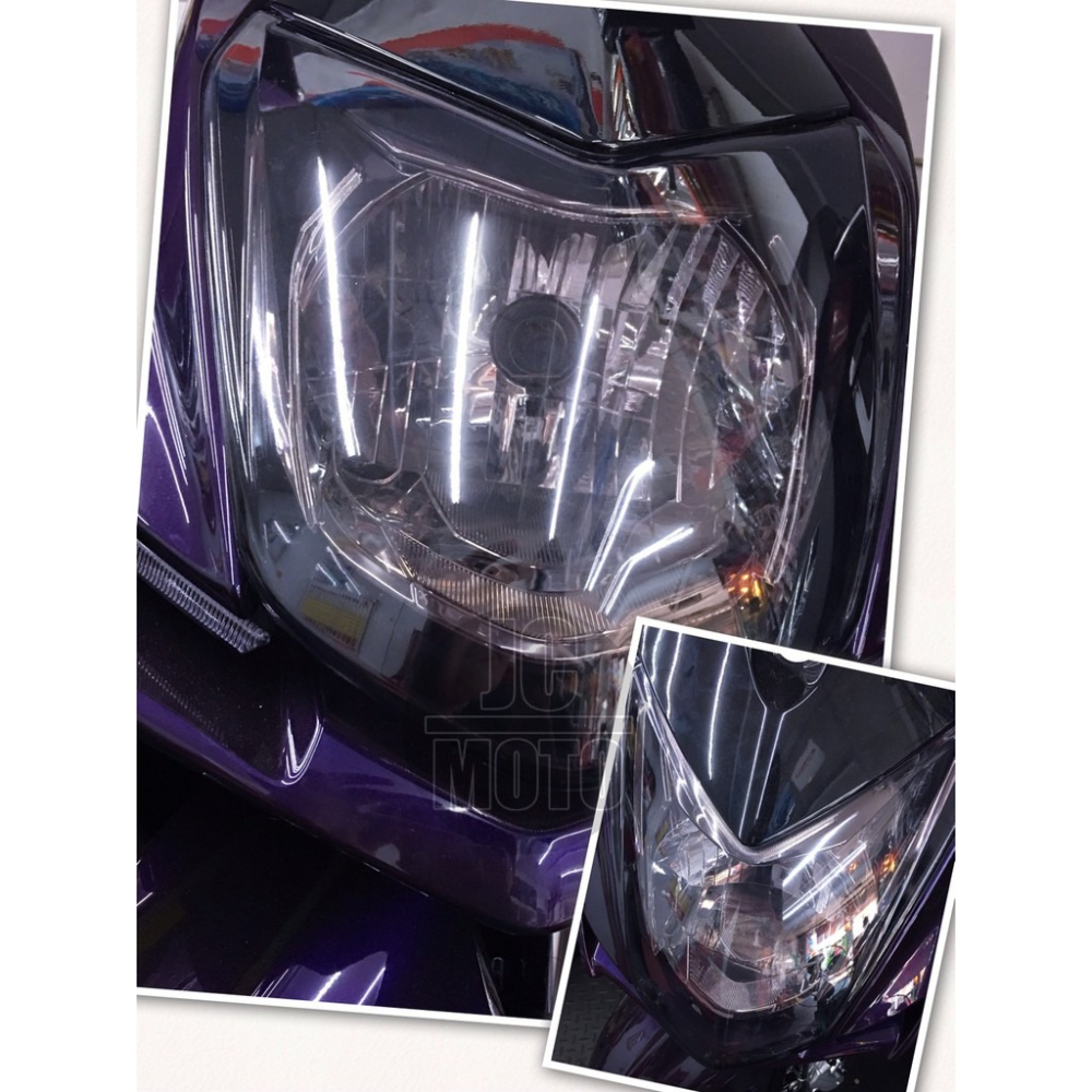 【JC-MOTO】 勁戰四代 大燈護片 頭燈 護片 保護 燻黑 黃 透明 保護蓋 大燈保護 勁戰 大燈改色 高密合 貼片-細節圖2