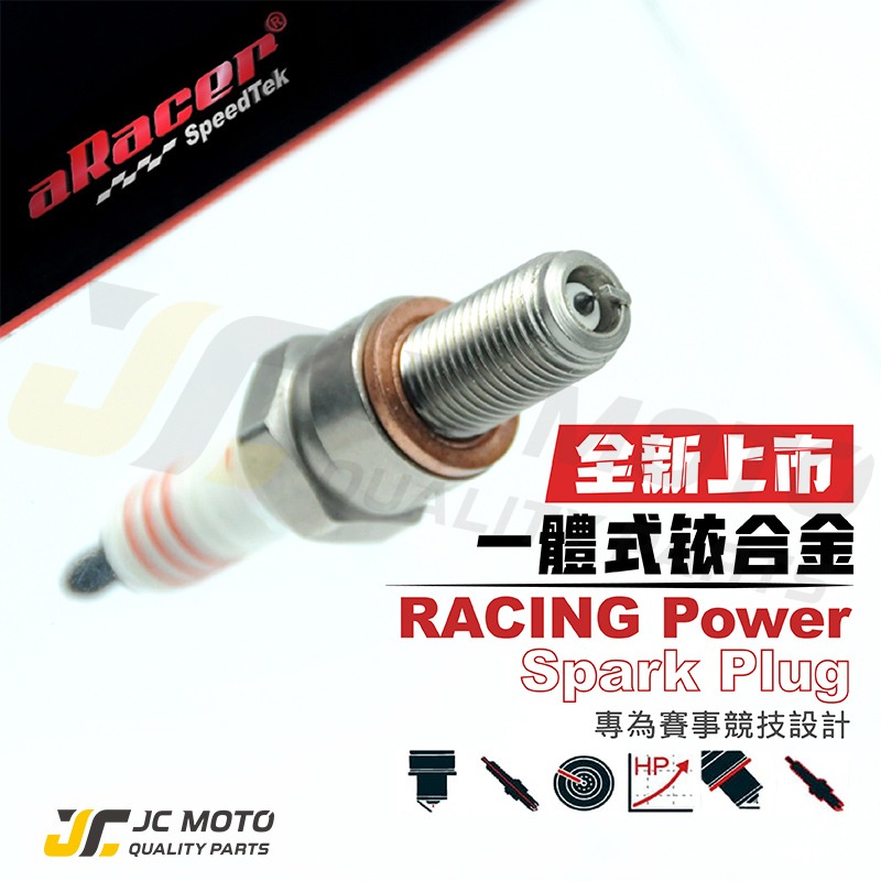 【JC-MOTO】 aRacer 火星塞 銥鉑金 一體式銥合金 T-Power 艾銳斯 勁戰 FORCE-細節圖3