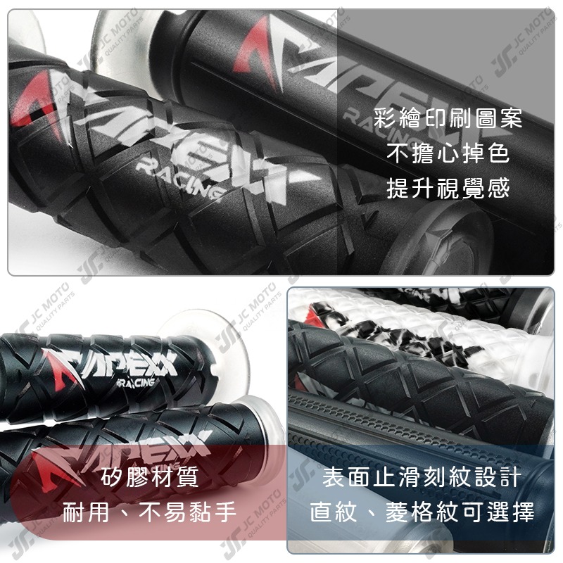 【JC-MOTO】 APEXX 矽膠握把 手把 握把 防滑握把 125mm 機車握把 一鍵開孔-細節圖3