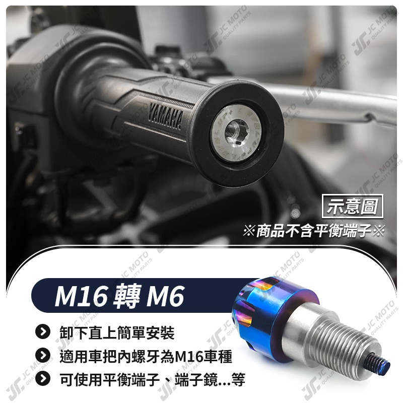 【JC-MOTO】升級家 SMAX 轉接螺絲 變徑螺絲 螺絲 膨脹螺絲 不銹鋼材質 M16轉M6 MT09-細節圖6