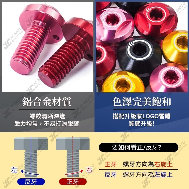 【JC-MOTO】升級家 鈦合金 鋁合金 螺絲 後照鏡螺絲 燒色 M8 M10 反牙 正牙 TC4-細節圖4