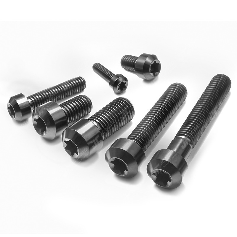 【JC-MOTO】 鈦合金螺絲 正鈦螺絲 錐型螺絲 燒色 黑螺絲 鍍鈦螺絲 圓頭螺絲 M6 M8 M10-細節圖2