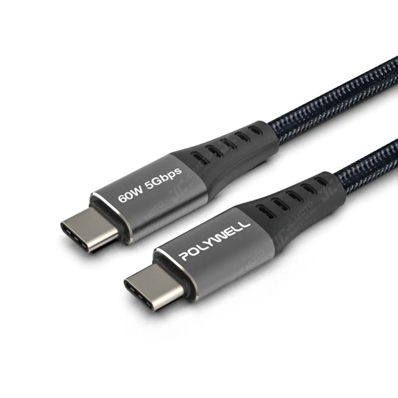 【JC-MOTO】 POLYWELL USB3.1 Type-C 3A 0.5~3米 高速傳輸充電線 5Gbps 60W-細節圖2