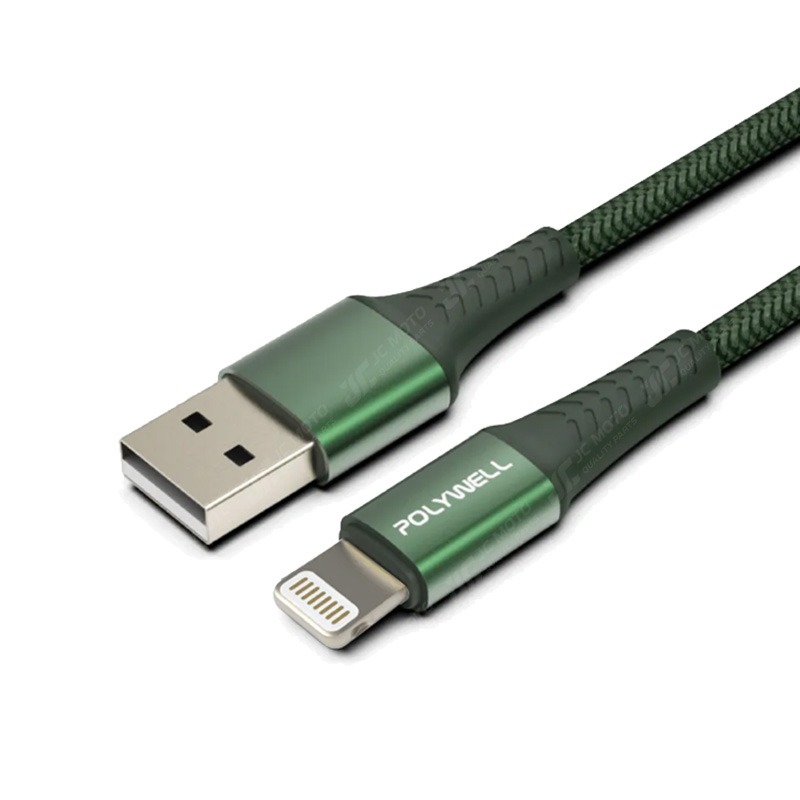 【JC-MOTO】 POLYWELL USB-A To Lightning 編織充電線 0.5米~2米 適用iPhone-細節圖2