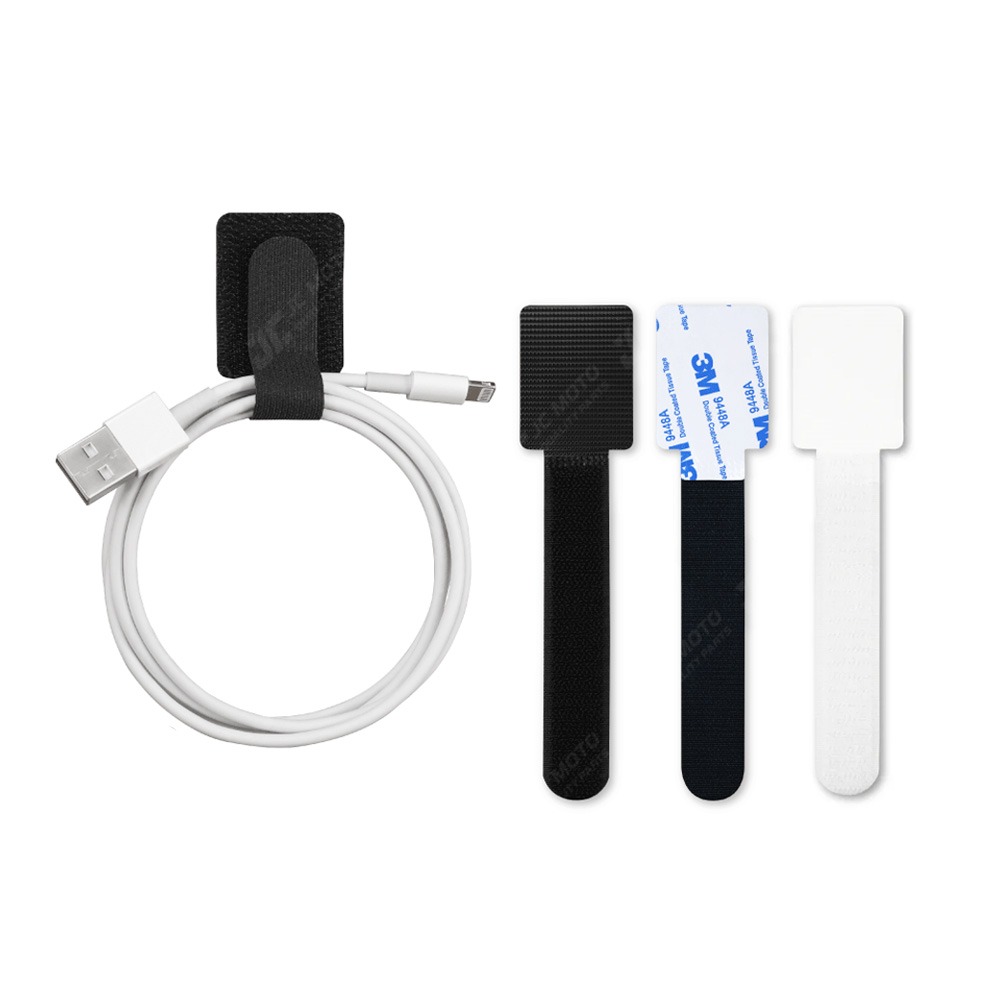 【JC-MOTO】 魔鬼氈壁掛貼 強力背膠 可黏於於牆面 適用於整理充電線 電源線 音響線 網路線-細節圖2