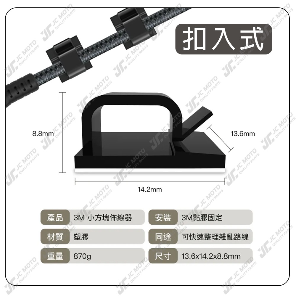 【JC-MOTO】 黏貼理線器 可依線徑調整固定位置 適用不同粗細充電線 傳輸線-細節圖8