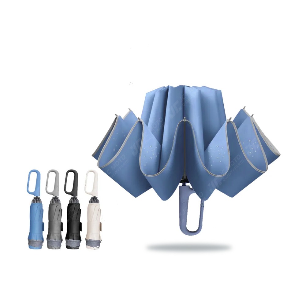 【JC-MOTO】 自動反向折疊傘 十骨大傘面 300T防水傘布 一鍵開收 環扣型手把 夜間安全反光環-細節圖2