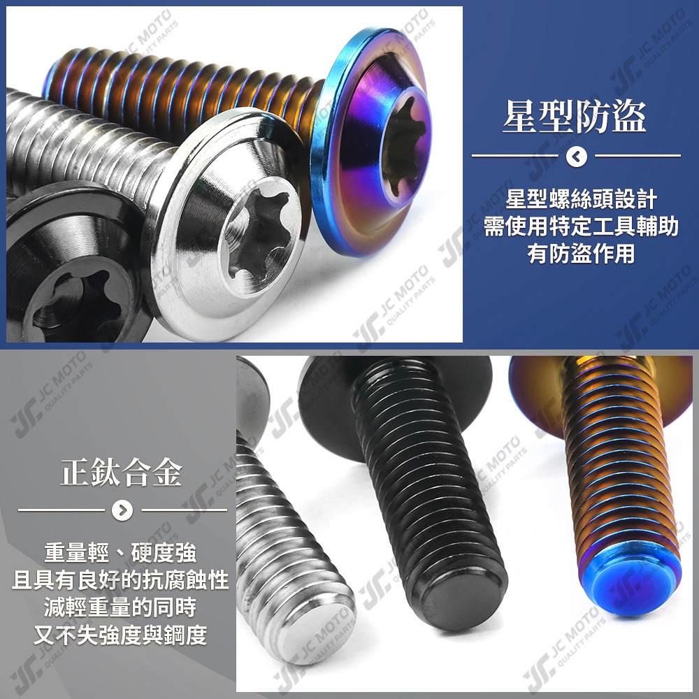 【JC-MOTO】 T1 碟盤螺絲 鈦合金螺絲 鍍鈦螺絲 白鐵 鍍鈦 燒鈦 碟盤 M8 64鈦合金-細節圖5