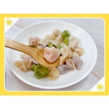 【童食廚坊】彩色一口小水餃(原味豬肉餡)內餡皆無鹽添加 寶寶副食品 手指食物 寶寶水餃 彩色小水餃專賣店-細節圖3