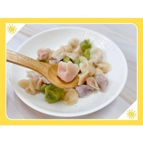 【童食廚坊】彩色一口小水餃(原味豬肉餡)內餡皆無鹽添加 寶寶副食品 手指食物 寶寶水餃 彩色小水餃專賣店-細節圖3