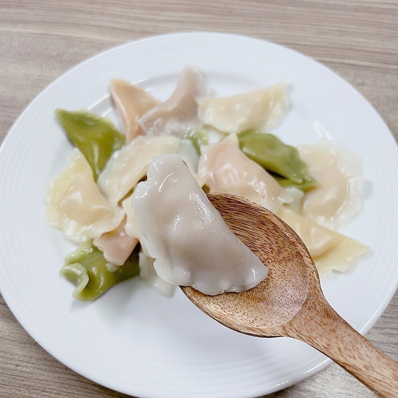 【童食廚坊】彩色造型小水餃(兩款口味)內餡皆無鹽添加 寶寶副食品 手指食物 寶寶水餃 彩色小水餃專賣店-細節圖2