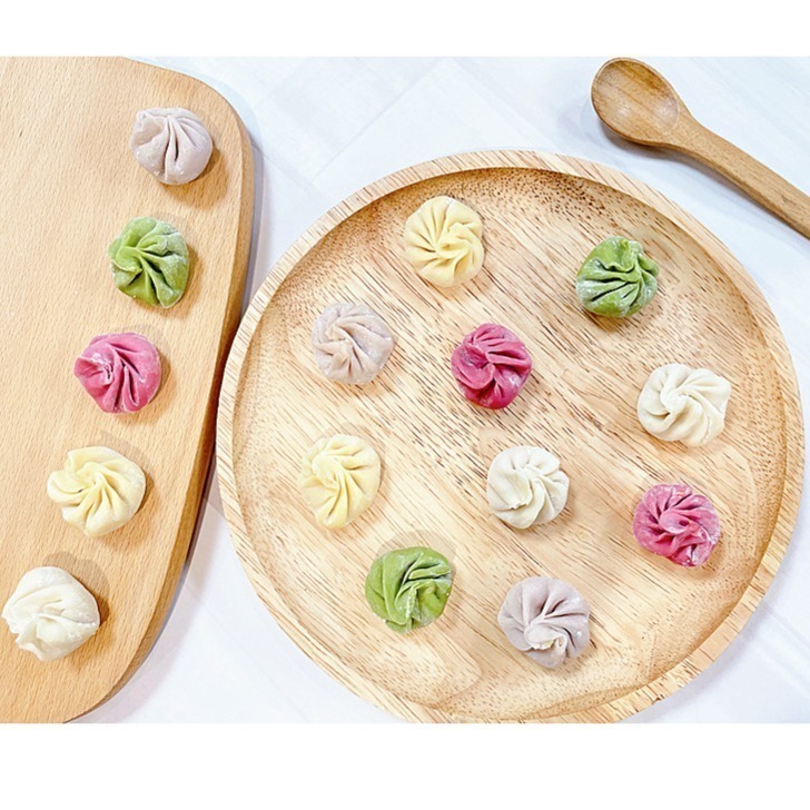 【童食廚坊】彩色一口小蒸餃 無鹽無添加 寶寶副食品 手指食物 寶寶水餃 彩色小水餃專賣店-細節圖2