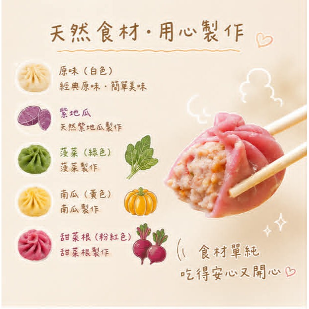 【童食廚坊】彩色一口小蒸餃 無鹽無添加 寶寶副食品 手指食物 寶寶水餃 彩色小水餃專賣店-細節圖3