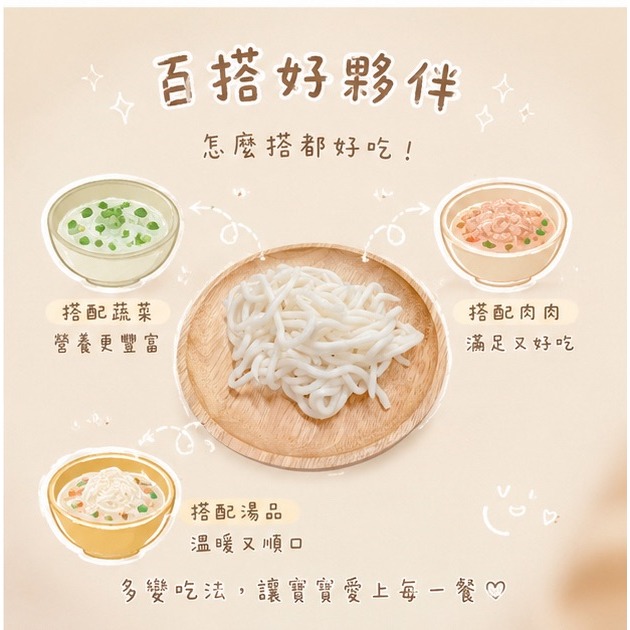 【童食廚坊】手工米苔目 寶寶副食品 手指食物 寶寶水餃 彩色小水餃專賣店-細節圖2