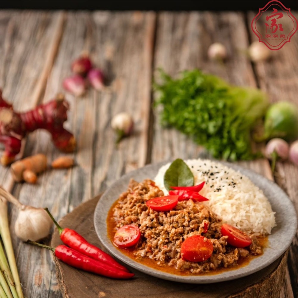 【家家飽傳統美食】 泰豪邁家鄉料理 打拋豬/綠咖喱/紅咖哩冷凍包 (200g/入) 台中平價美食 泰式料理 最對味~-細節圖2