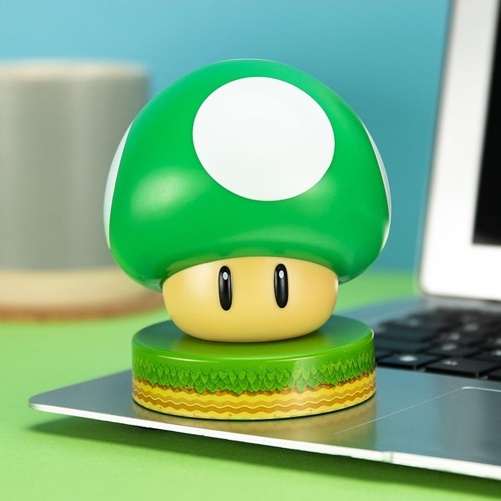 【Paladone UK】任天堂超級瑪利歐 綠色蘑菇造型燈 小夜燈 ICON系列-細節圖4