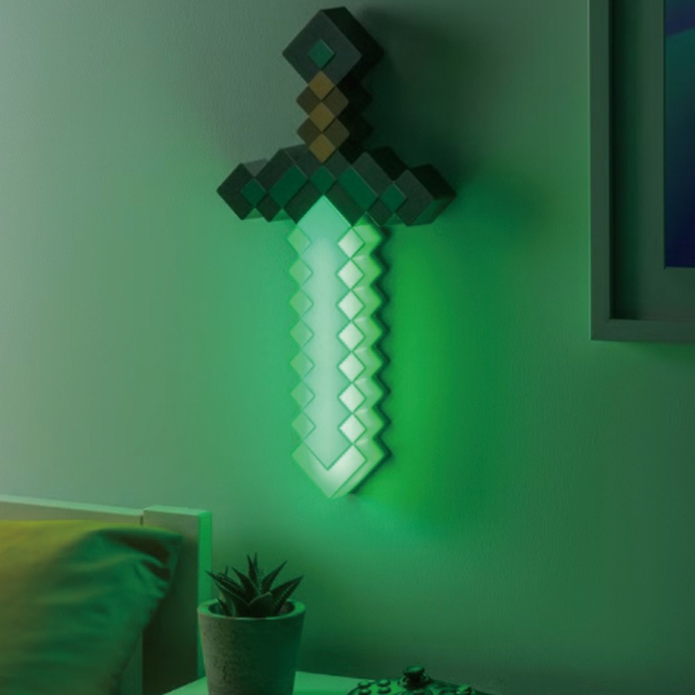 【Minecraft麥塊】 Minecraft鑽石劍 3D造型燈 造型夜燈-細節圖2