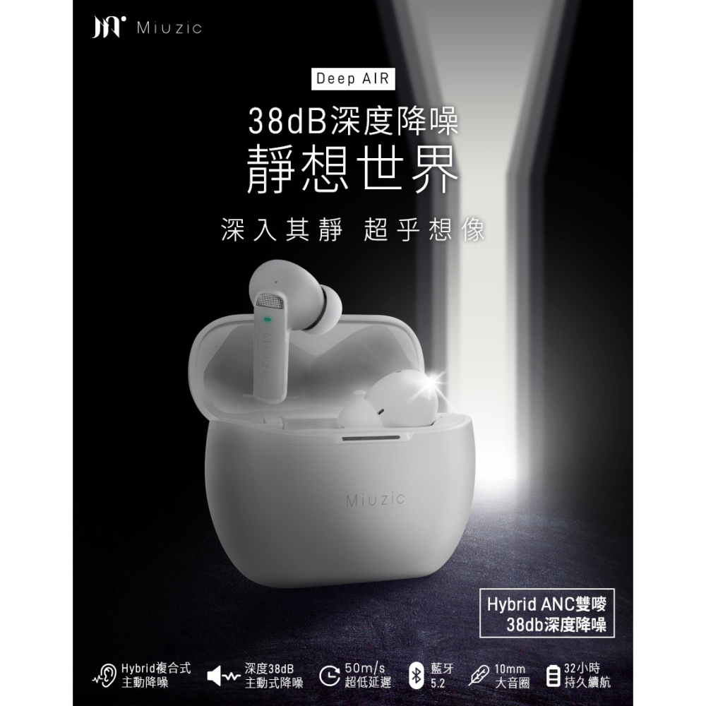 【Miuzic】DeepAir D6 高階Hybrid ANC雙嘜降噪真無線耳機-細節圖2