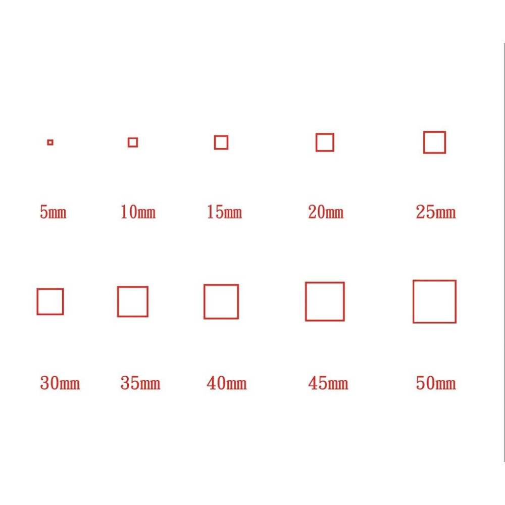 【GUAN JIAN】5-50mm方形刀模(10件組)大量現貨可單購  切正方形刀模 沖壓刀模皮革紙版布料手作-細節圖3